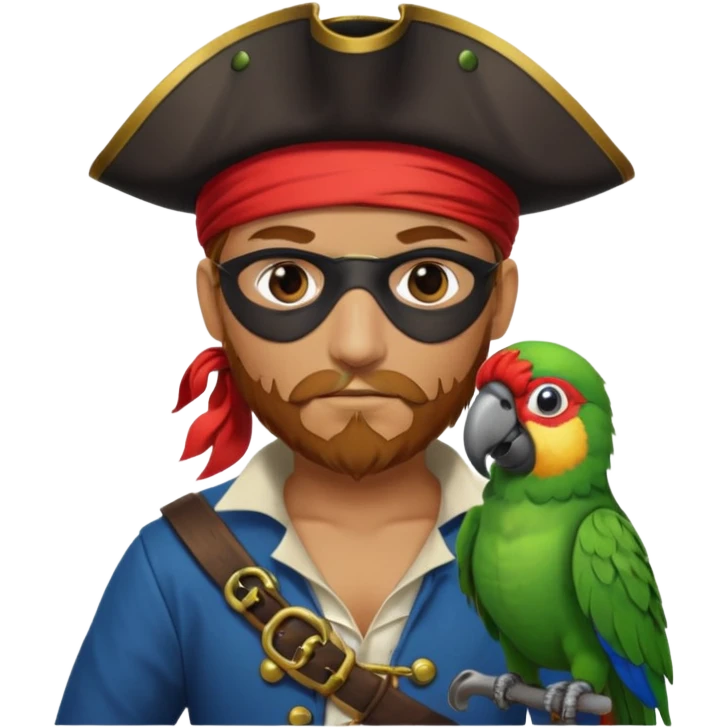 pirate and parrot emoji