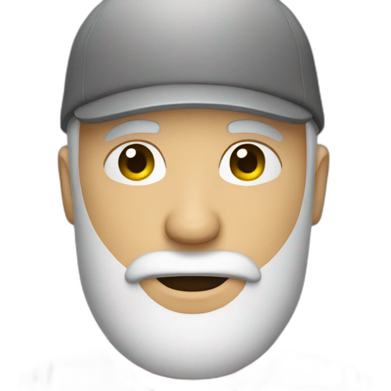bald man with grey beard emoji