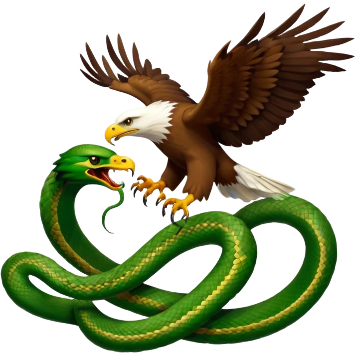 fight between a eagle and snake  emoji