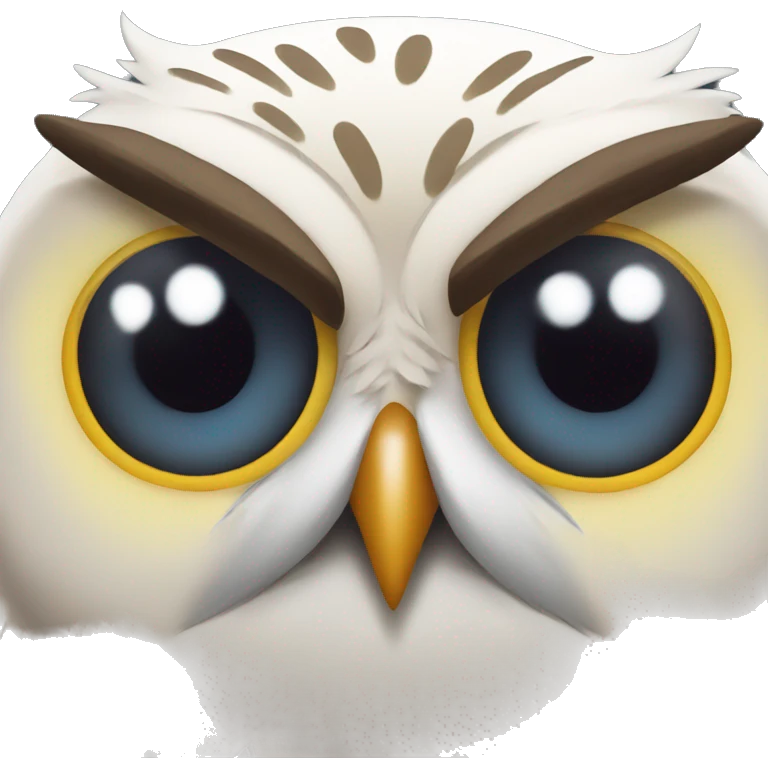 owl that is crying but has a happy face emoji