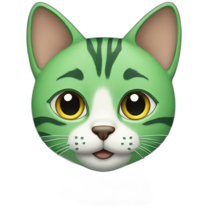 Green cat emoji
