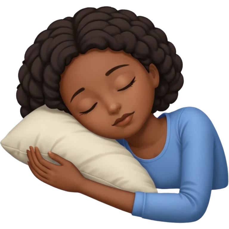 Asleep on the ground black girl emoji