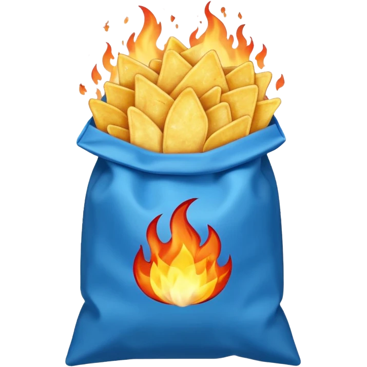 Chips blue names fire in abag emoji
