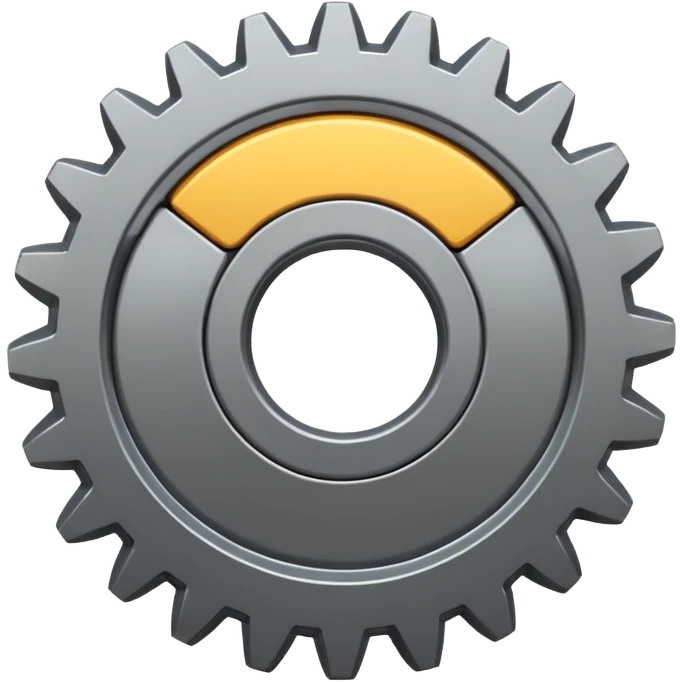 generate a very realistic steel gear emoji