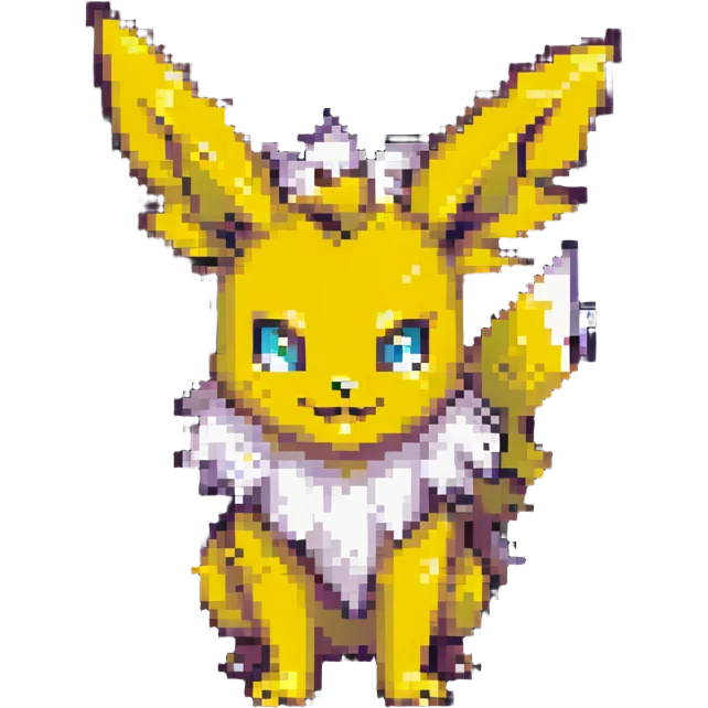Jolteon the electric Pokémon waving emoji