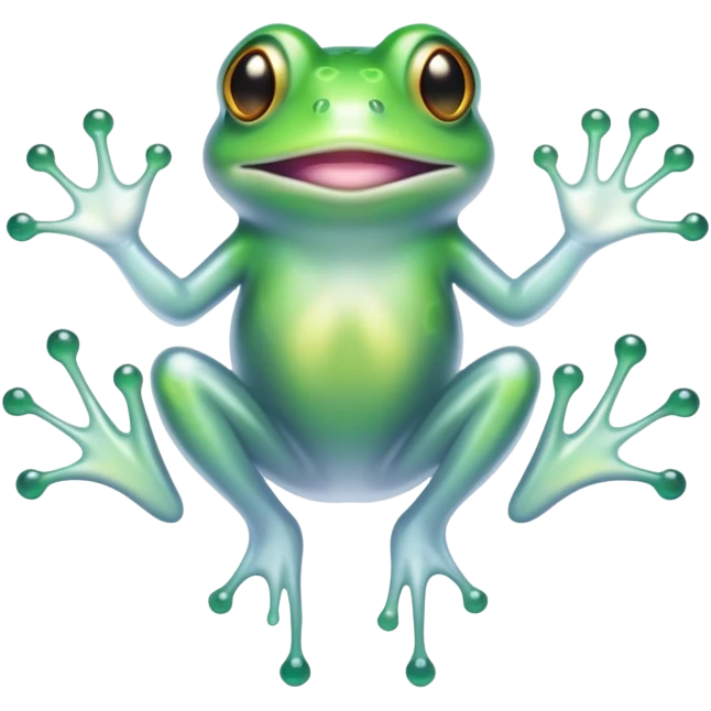 Ghost with surrealistic frog emoji