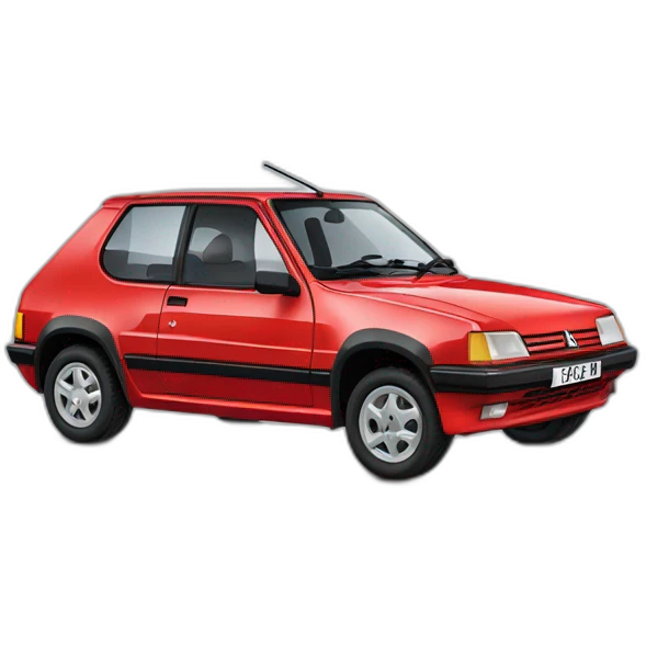 Peugeot 205 rouge emoji