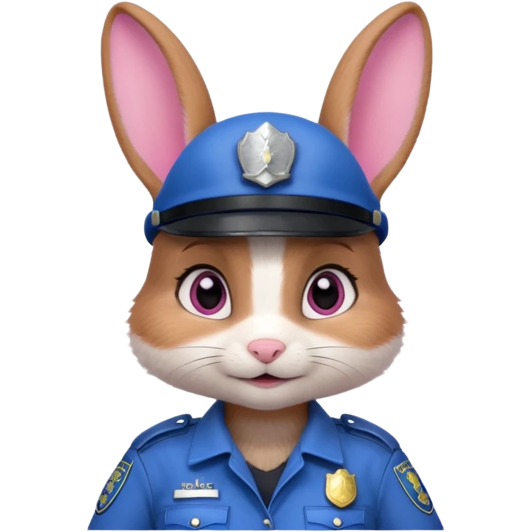 judy hopps with police suit from zootopia, Disney emoji