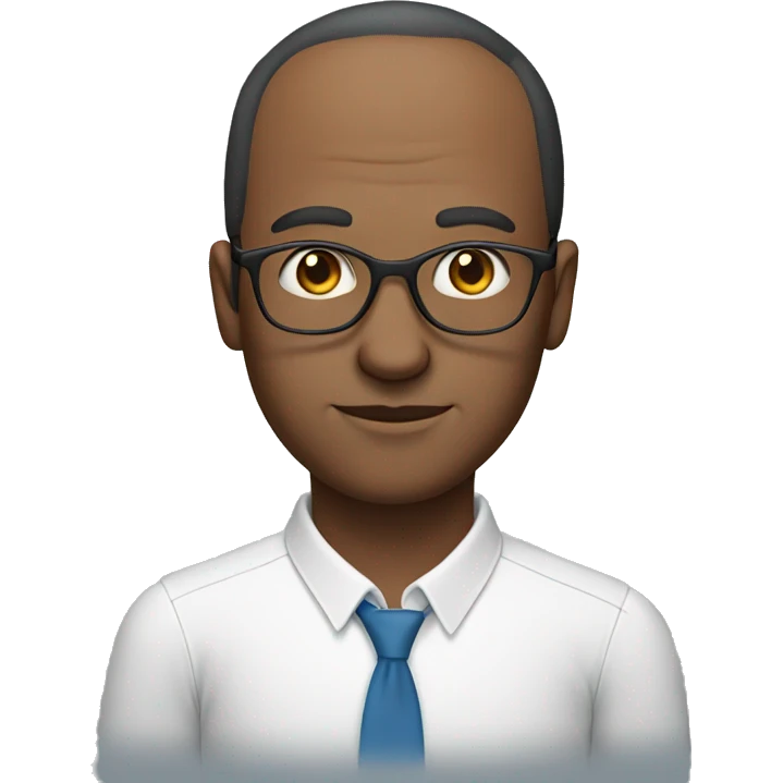 man with receding hairline blue eyes and glasses emoji
