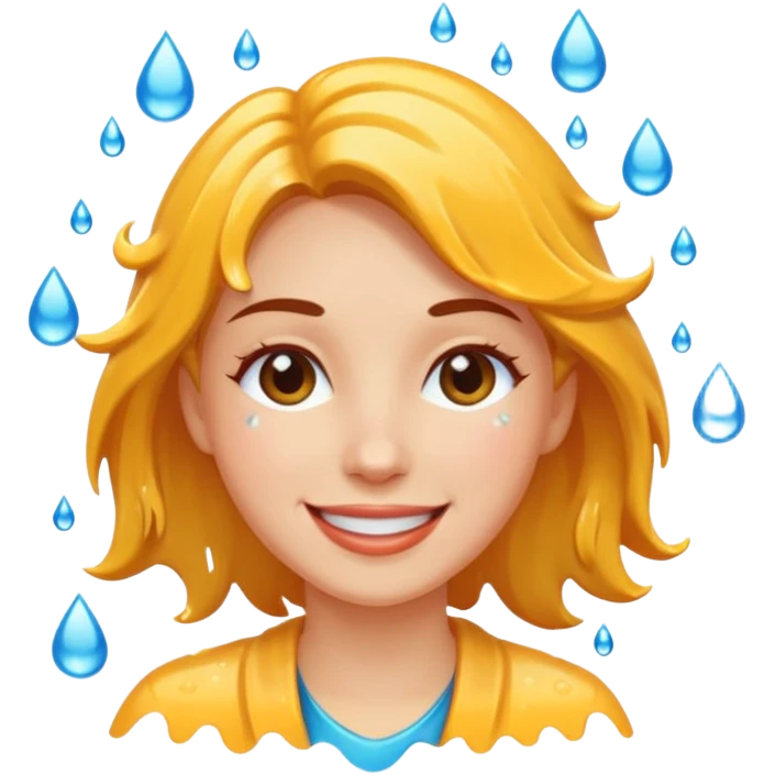 Woman splashed emoji