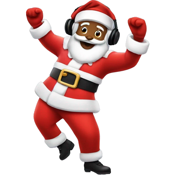 Dancing Santa clause as DJ emoji