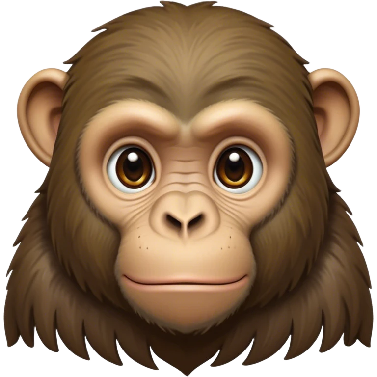Cinematic Noble Chimpanzee Portrait Emoji, Poised and wise, with a lean, agile build adorned with textured fur and deep, thoughtful eyes, Simplified yet sharp and sophisticated features, highly detailed, glowing with a soft, contemplative glow, high shine, intelligent and vigilant, stylized with an air of primate regality, focused and attentive, soft glowing outline, capturing the essence of a watchful guardian that feels as though it could step out of the screen with effortless authority! emoji