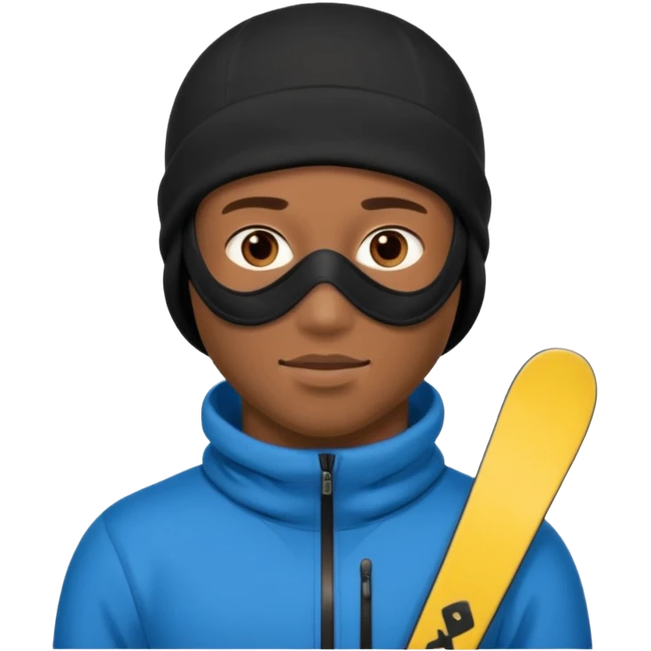 A black male in a ski mask emoji