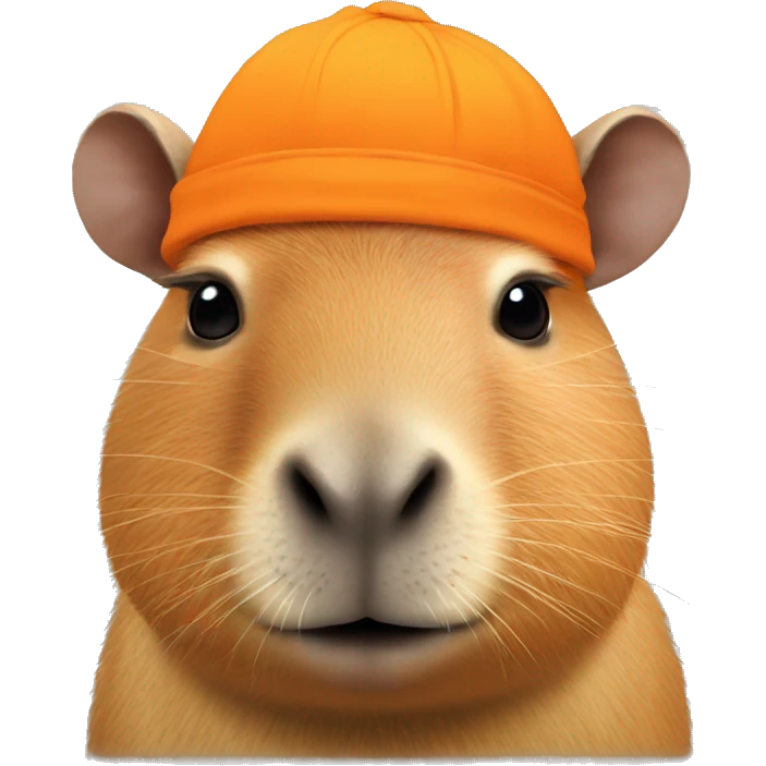 Capybara with orange on head emoji