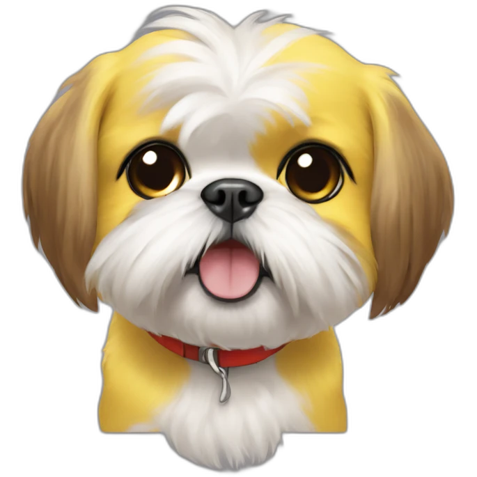 Shih Tzu and pikachu emoji