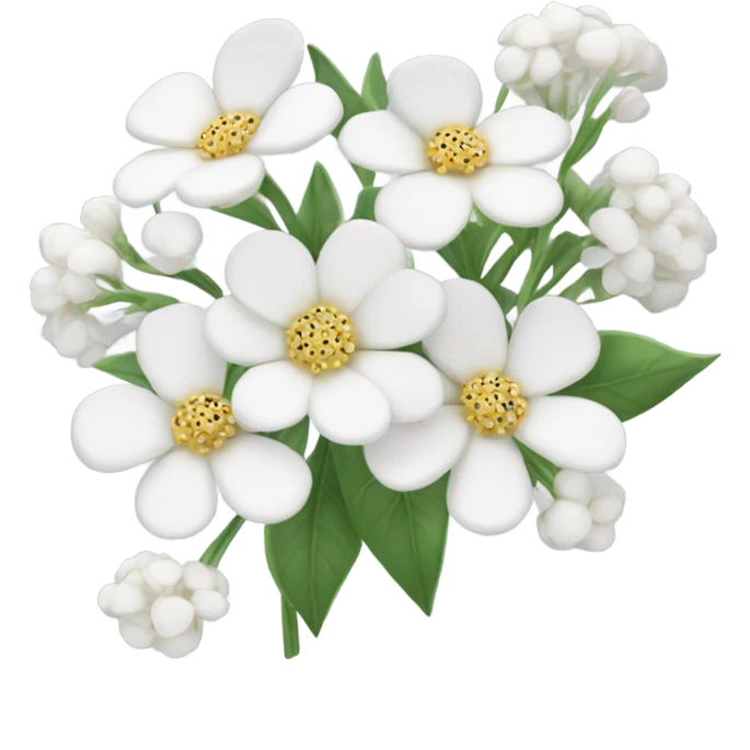 White flowers emoji