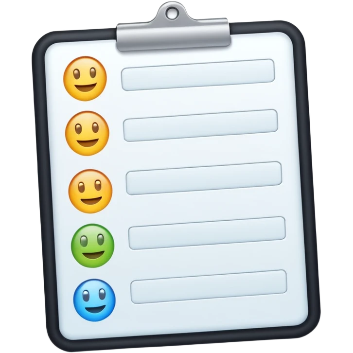 test completion sheet emoji