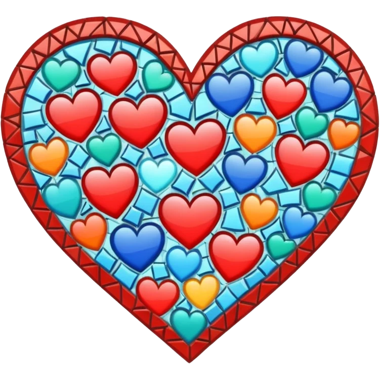 heart with a mosaic pattern emoji