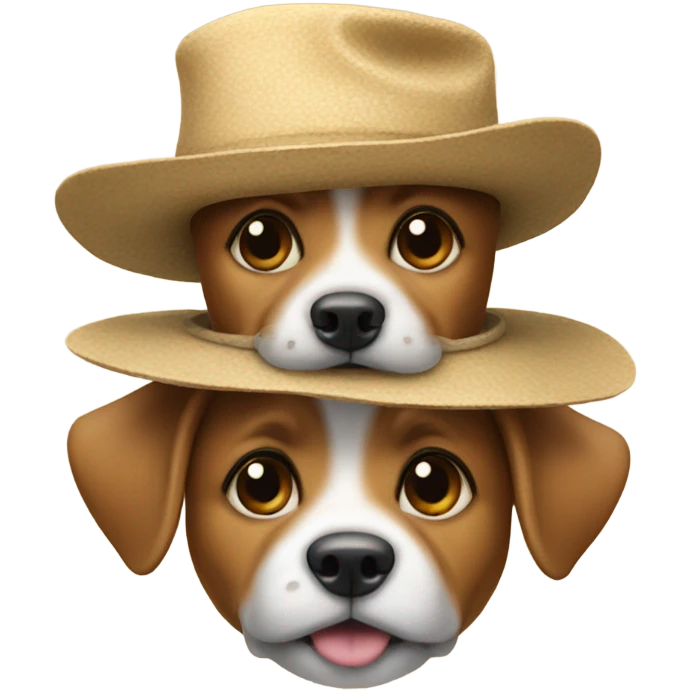 Dog with two hats emoji