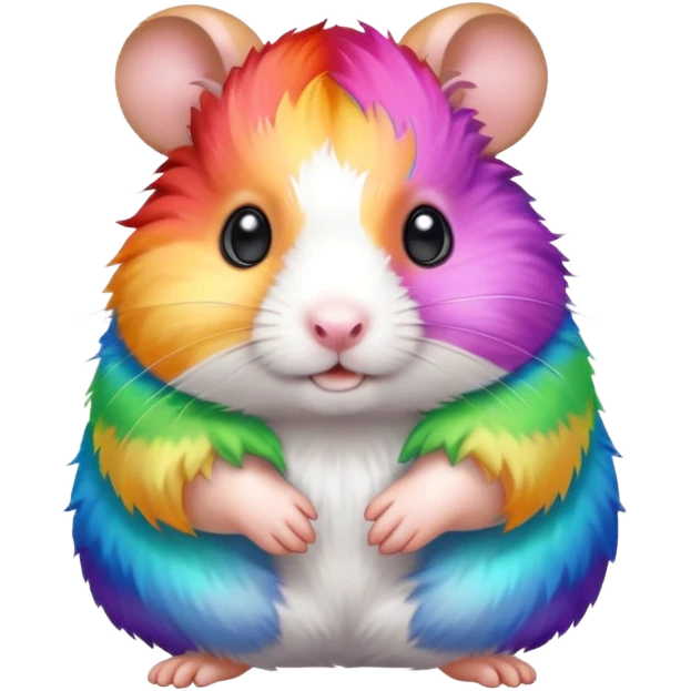 Rainbow hamster emoji