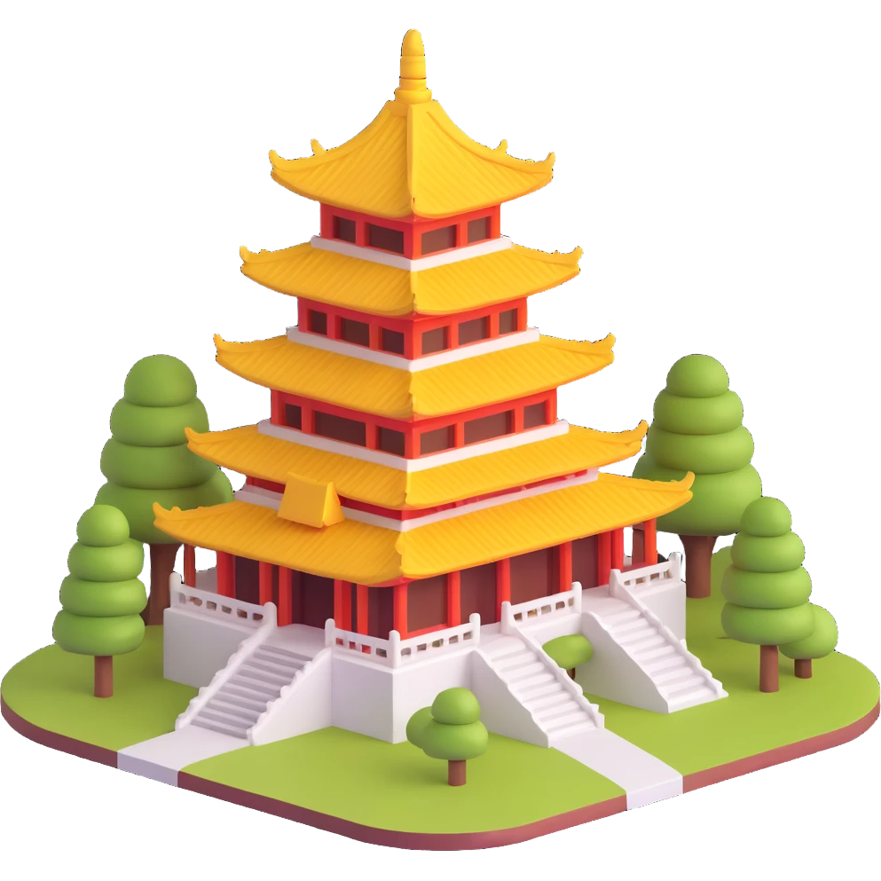 people praying in a Buddhist temple emoji