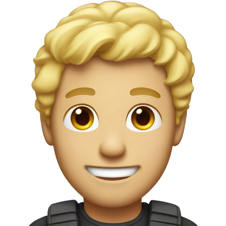 I want a emoji in apple design for hiring as man and blond hair white color  emoji