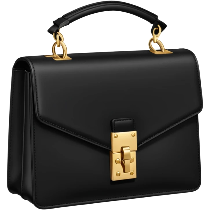 YSL handbag black gold emoji