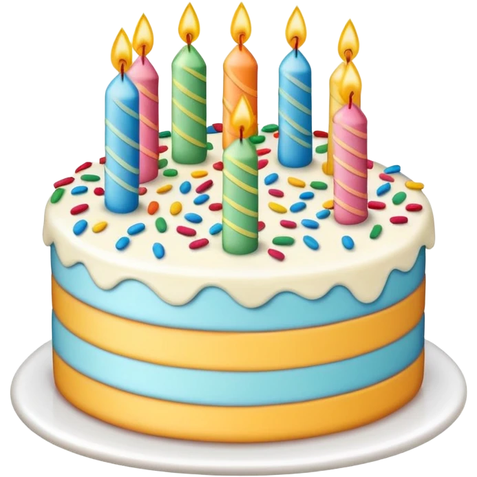 1 layer birthday cake emoji
