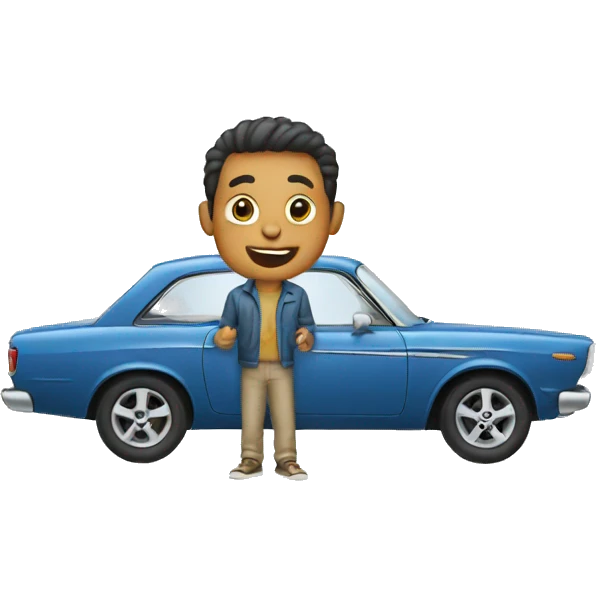 man opening a car emoji