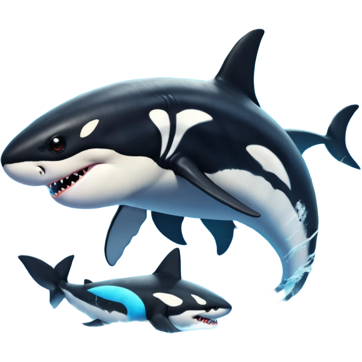 Orca godzilla vs shark zilla emoji