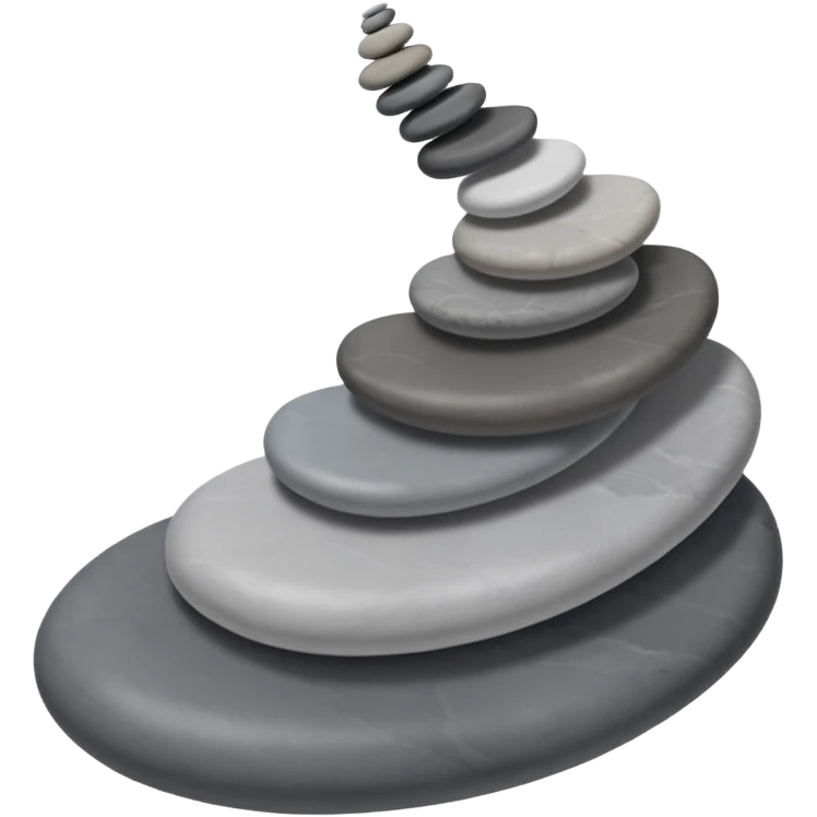 beautiful pebbles line going down a spiral emoji