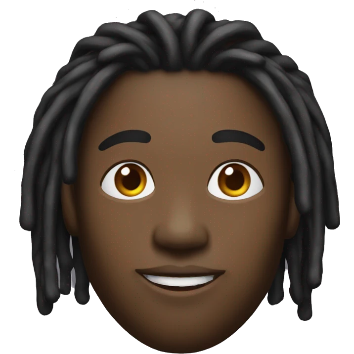 Black guy with dreads y2k emoji