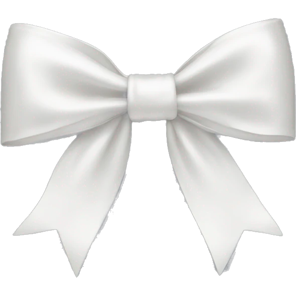 white satin bow emoji