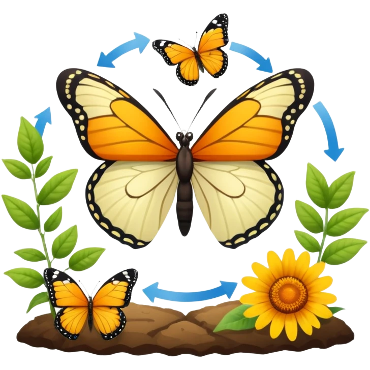 butterfly life cycle emoji