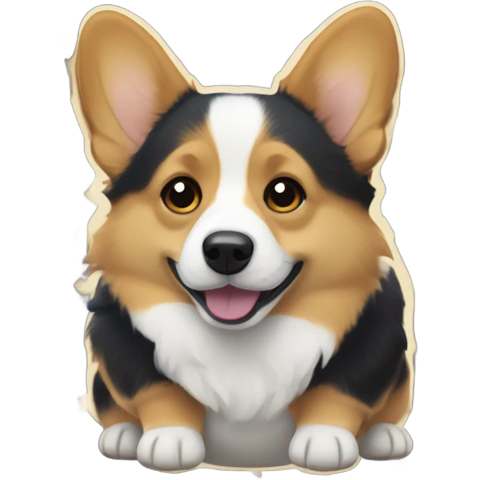 Corgi with starry night  emoji