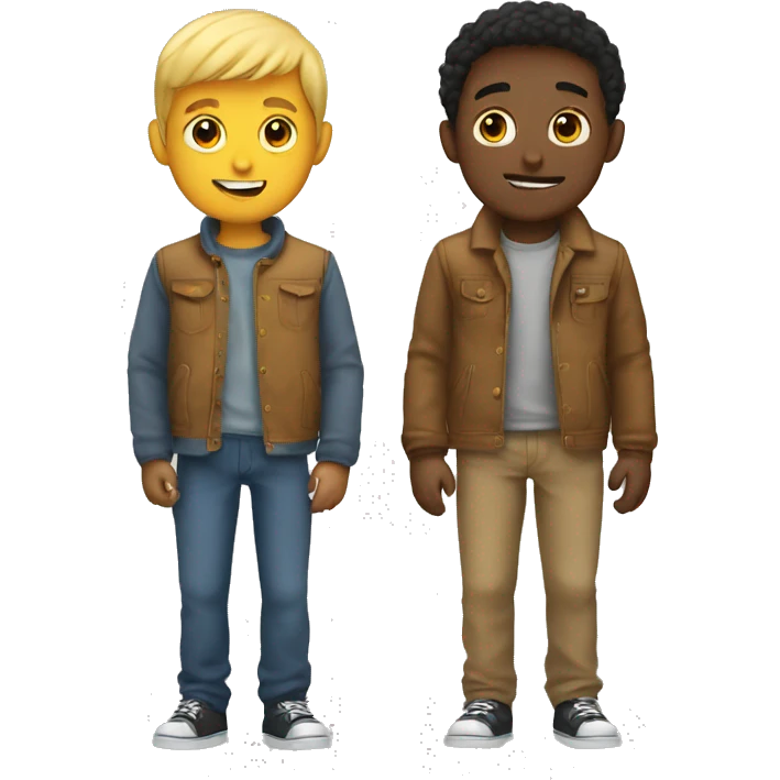 two basic boys love each other  emoji