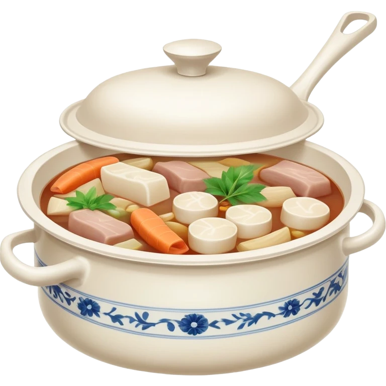 Gentle colored traditional hotpot with pale tones emoji