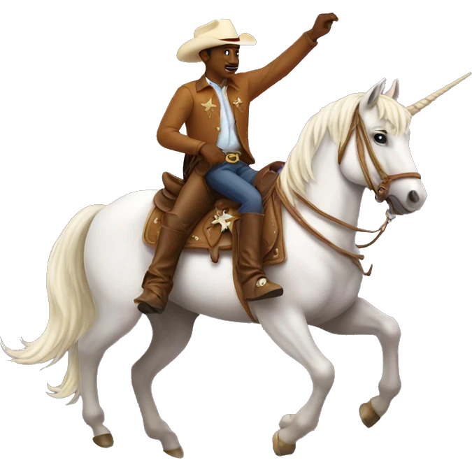 cowboy on a unicorn emoji