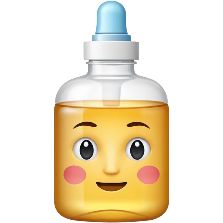 Hyperrealism, isolated. Minimalist aha pha bha 32% face peel, bottle emoji