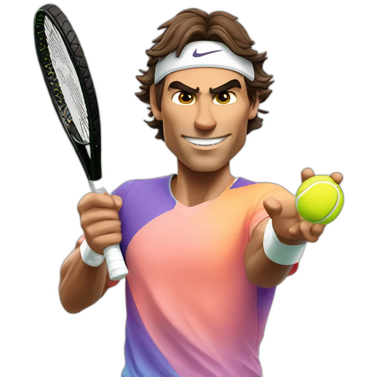 Rafael nadal jouant au tennis emoji
