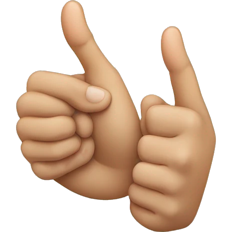 two hands making a heart gesture using the pointer and middle fingers emoji
