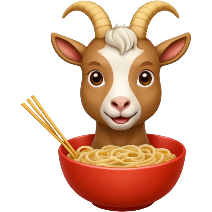 goat eating noodle emoji
