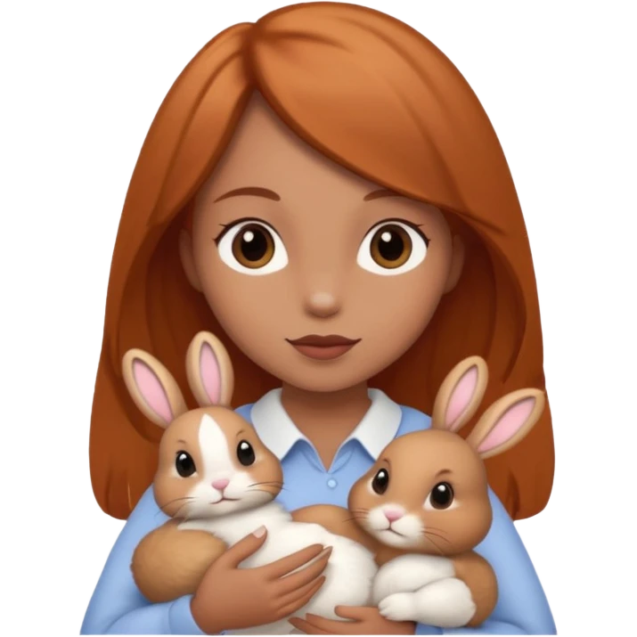 no ginger hair and no white on bunny emoji