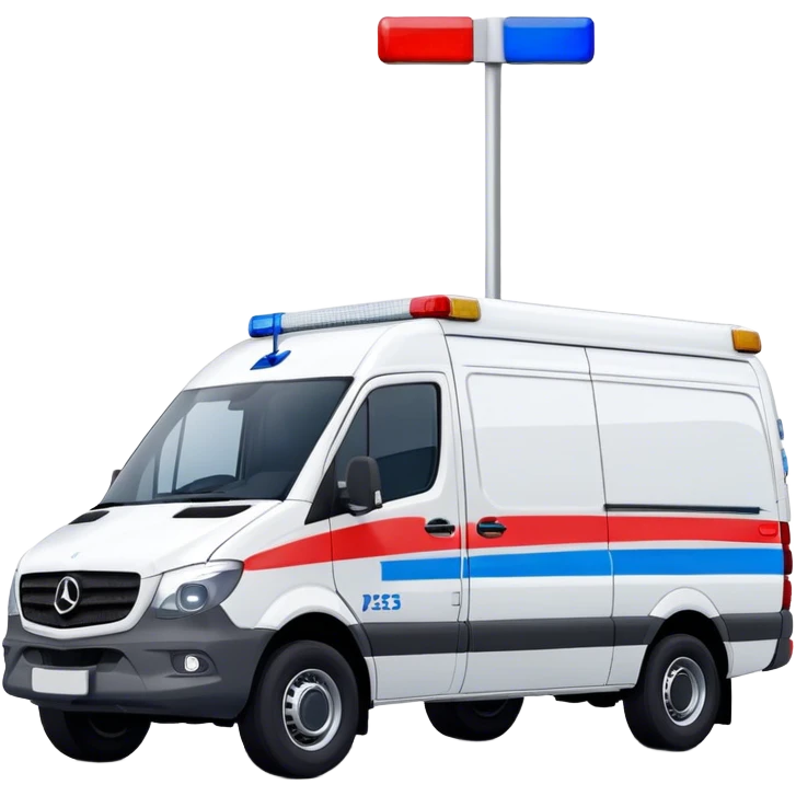 Ambulance - Mercedes-Benz Sprinter (Model Year: 2018) (Iconic Colour: White with red and blue markings) emoji