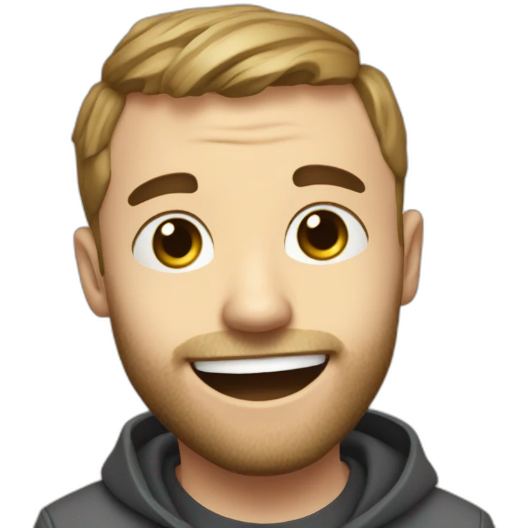 Squeezie avec une caméra emoji
