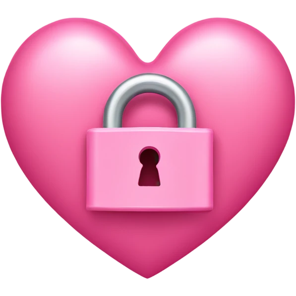 pink heart-shaped lock and key emoji