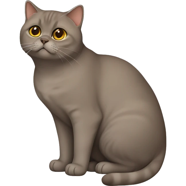 brown british shorthair cat emoji
