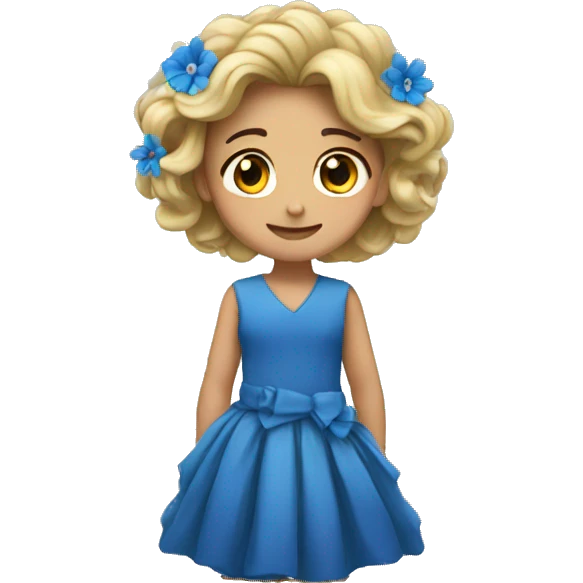 Flor azul emoji