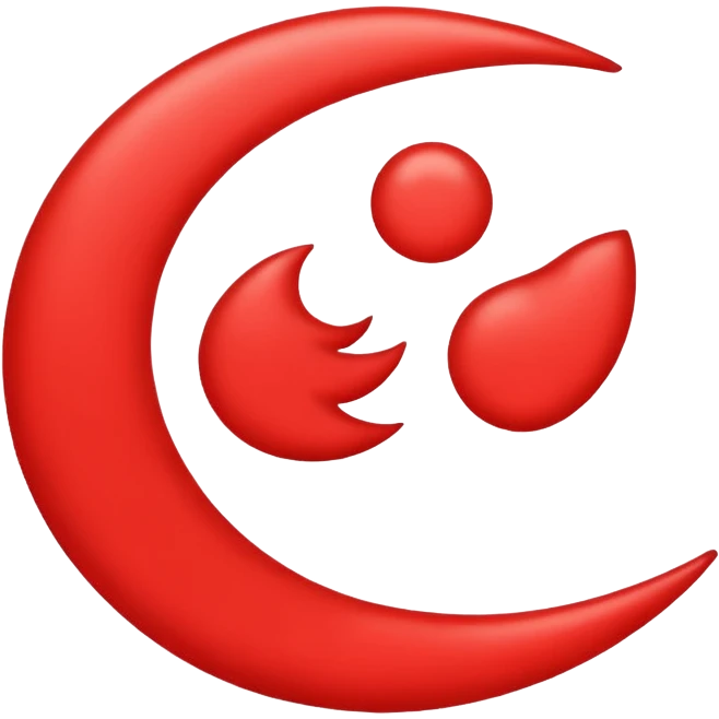 🔰 this emoji convert into left side red colour and right side colour into white emoji