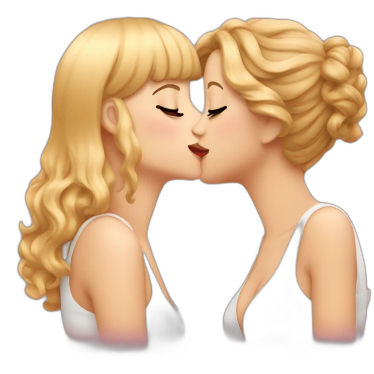 taylor swift and doja cat kissing emoji